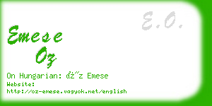 emese oz business card